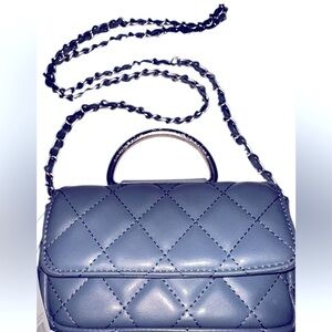 QUILTED CROSSBODY THICK METAL RING HANDLE AND STRAP NWT FREE W PURCHASE OVER 20